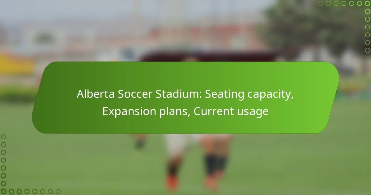 Alberta Soccer Stadium: Seating capacity, Expansion plans, Current usage
