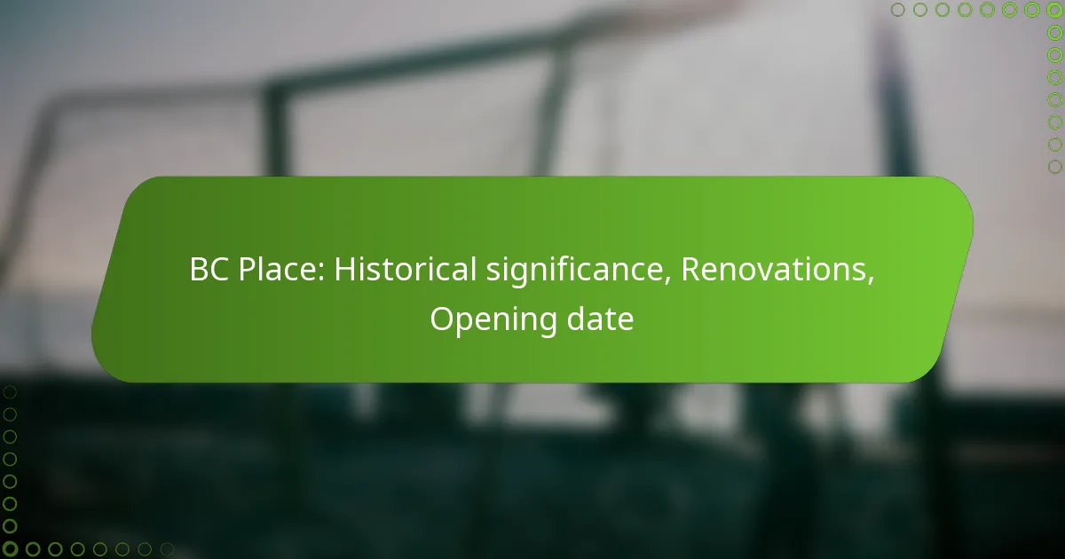 BC Place: Historical significance, Renovations, Opening date