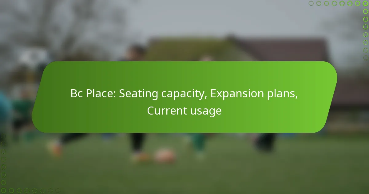 Bc Place: Seating capacity, Expansion plans, Current usage