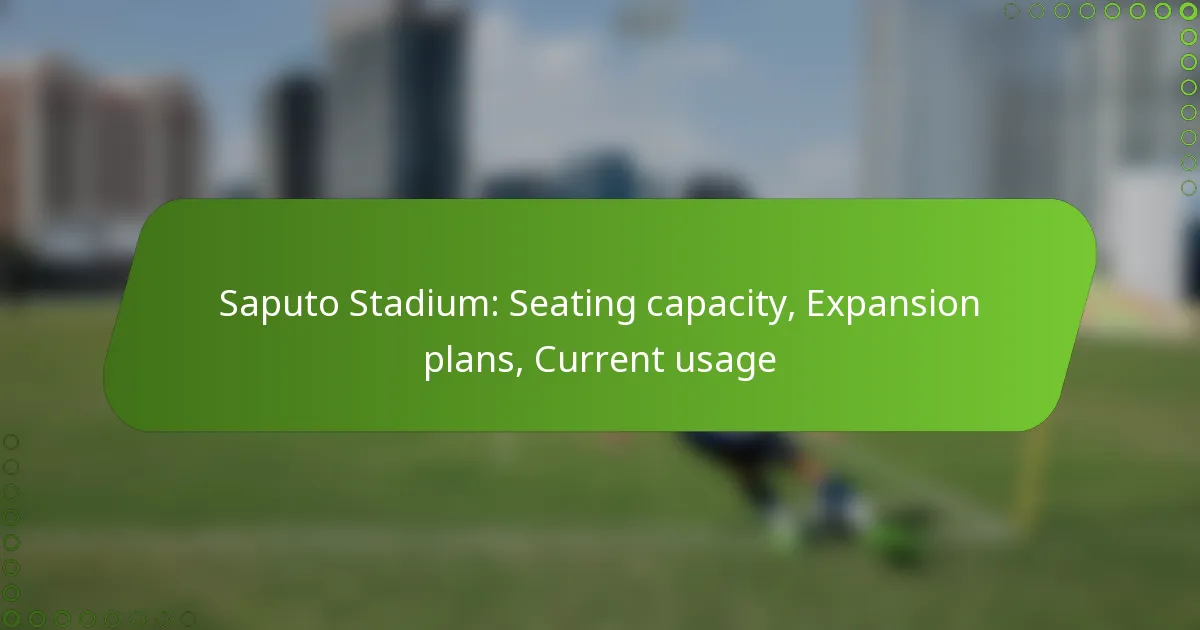 Saputo Stadium: Seating capacity, Expansion plans, Current usage