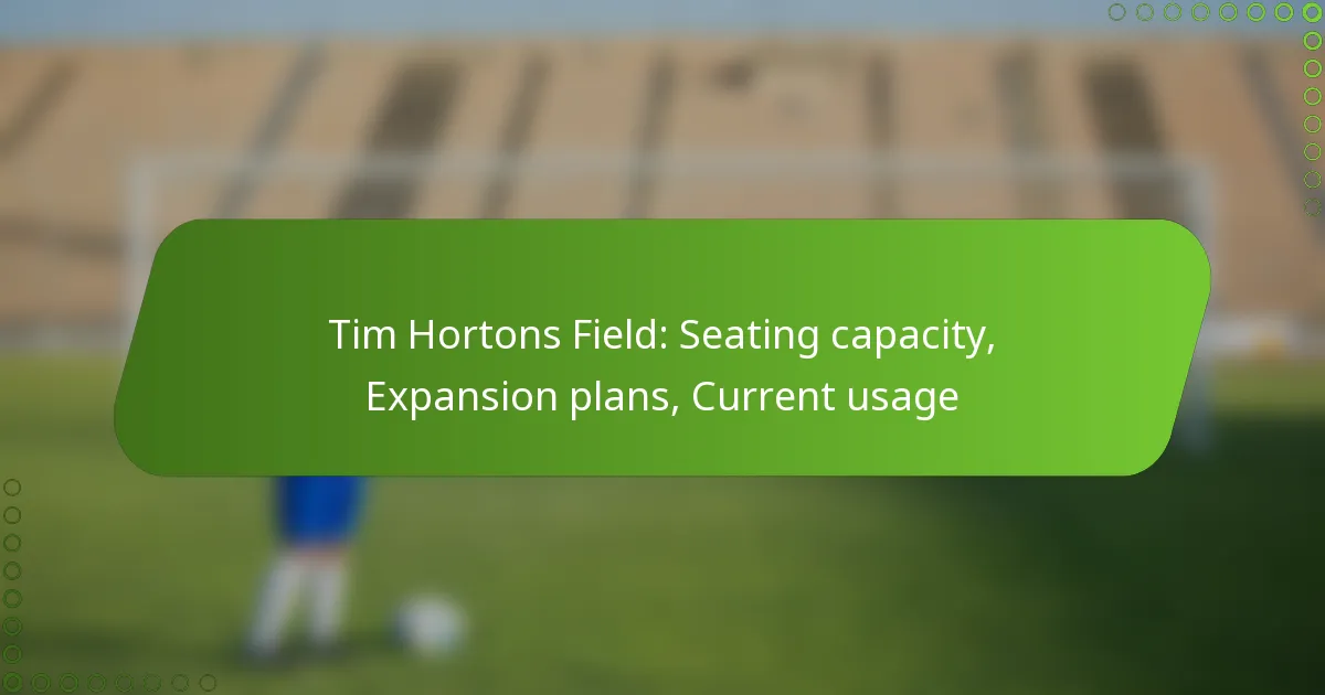 Tim Hortons Field: Seating capacity, Expansion plans, Current usage