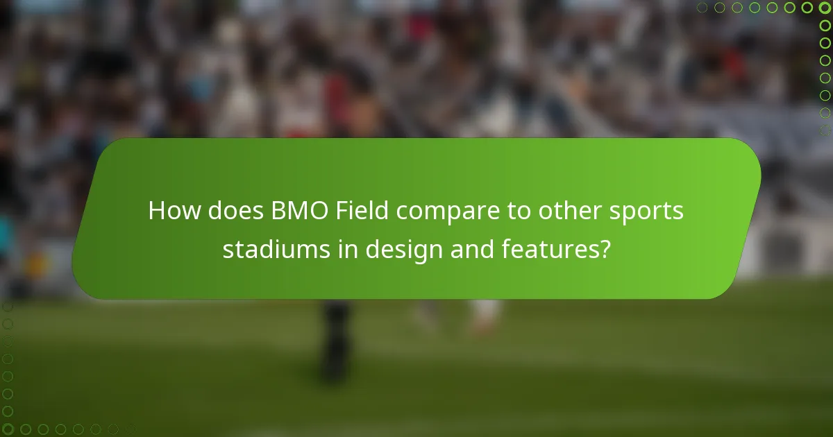 How does BMO Field compare to other sports stadiums in design and features?