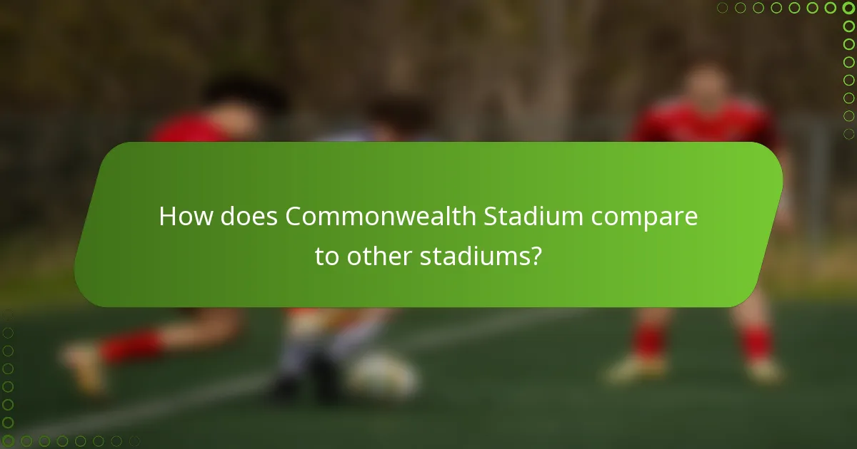 How does Commonwealth Stadium compare to other stadiums?