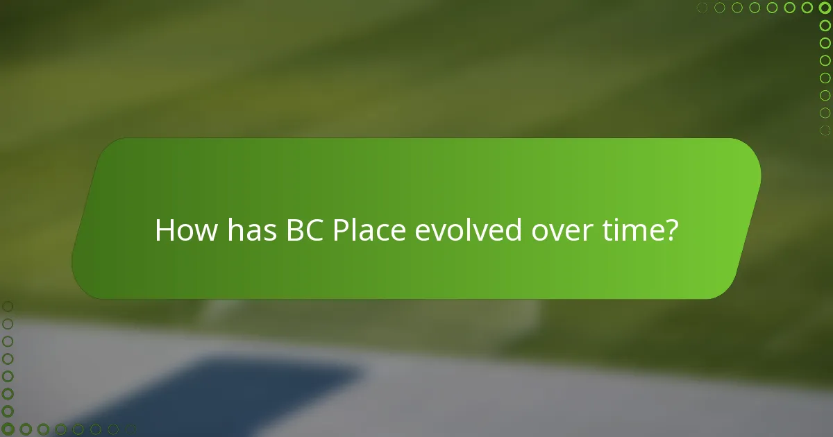 How has BC Place evolved over time?